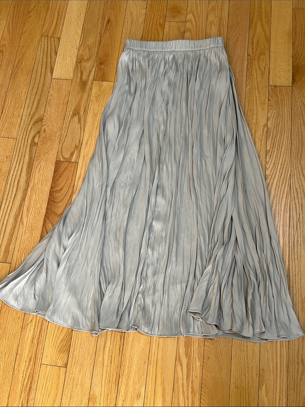Cream Pleated Maxi Skirt - Elegant Everyday